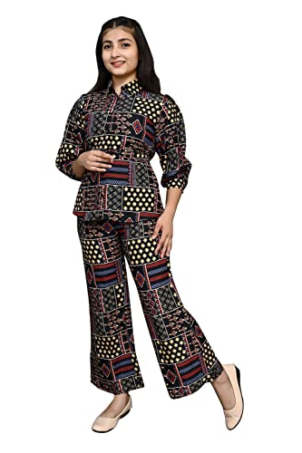 Image of Girls /Women Printed 34 sleeves co- ords set-107