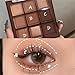 ASWRTYJO 9 Color Eye Shadow Palette Complete Makeup Chocolate