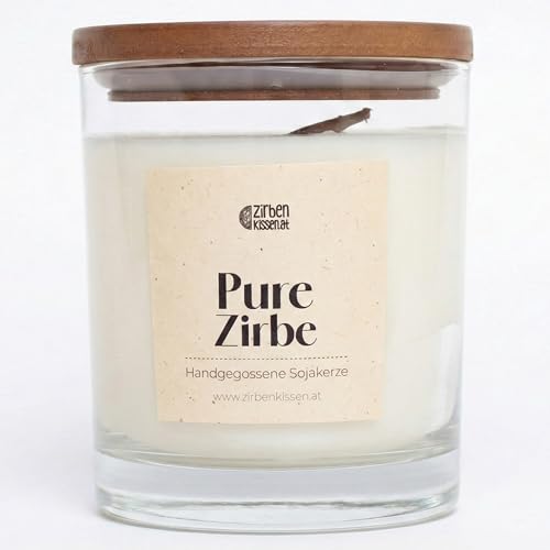 Zirbenkerze 'Pure Zirbe' | Zirbenduftkerze - Handgemachte Kerze aus...