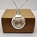 Dandelion Make a Wish Real Flower Glass Ball Pendant 925 Sterling Silver Chain Necklace for Women Handmade