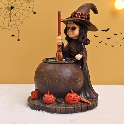 Chaudron de sorcière d'Halloween et chapeaux pour centre de table festive