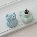 LBFEEL Ceramic Owl Knobs Drawer Dresser Knobs for Child's Room Kitchen Cabinet Knobs for Kids (Blue)
