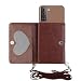Produktbild TYWZ Crossbody Hülle für Samsung Galaxy S21 Plus,Schultergurt Halsketten Brieftasche PU Leder Handykette mit Kartenhalter Silikon Case mit Kordel zum Umhängen-Braun