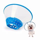 Fancy baby Adjustable Recovery Dog Cone Cat Cone Clear Padded ECollar with Breathable Soft Edge  Plastic Soft Cone Designed for Cats and Puppies