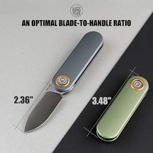Image of Vosteed Corgi V Pocket Knife - 2.36 inch 14C28N Satin Blade - Patented Vanchor Lock, Gray Aluminum Handle - EDC Knife Surviving Folding Knife - A3703