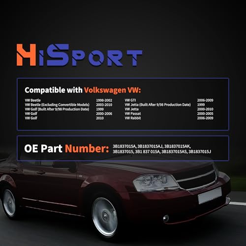Image of HiSport Door Lock Latch Actuator Front Left Driver Side Compatible with Volkswagen VW Beetle Golf GTI Jetta Passat Rabbit Replace 3B1837015A