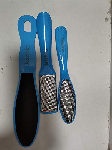 Jezzluky 3pcs Foot File Kit Colossal Foot Rasp & Double-Sided Foot File Callus Dead Skin Remover Foot Scrub Care Tool