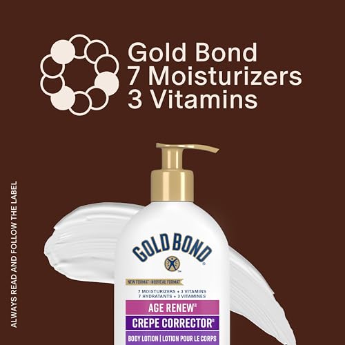 Gold Bond Age Renew Crepe Corrector Body Lotion, 396g Pump, Crepey Skin Lotion With Omega Fatty Acids, Antioxidants and Botanicals to Visibly Firm, Tighten and Hydrate Dry, Crepey Skin - Image 5