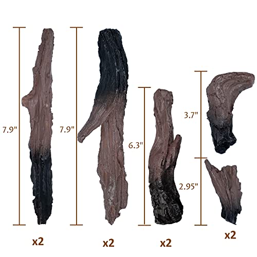 Dreamflame Logs For Electric Fireplace, Realistic Synthetic Resin Log Decoration For Indoor Electric Fireplaces #TOP1