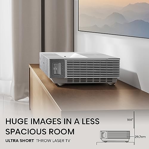 Hisense 4K Laser TV 100L5HTUKD - 100" ALR Screen, Ultra Short Throw Smart, 2700 Lumens, Dolby Vision&Atmos and HDMI2.1 eARC supports VIDAA U6, Apple AirPlay 2 & HomeKit, Netflix, YouTube, Prime Video - Image 6