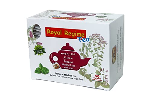 Royal Regime Tea New Natural Flavour All Natural Flavour Zero Calories - Improves Metabolism & Reduces Waist Herbal Natural Flavour Pack of 6 Tea Bags (Only Trial Pack Weekly) (Product of Egypt)
