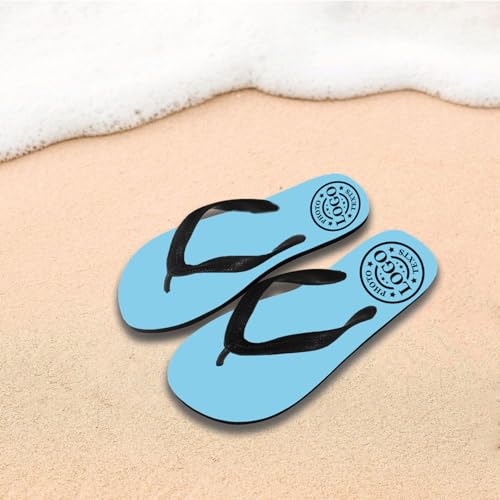 Custom Flip Flops with Text Photo Logo - Personalized Unisex Casual Beach Sandals for Outdoor & Gifts3