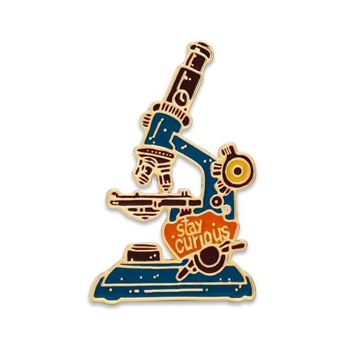 Science and Medical Microscope Brooch,Colorful Enamel Lab Pin Jewelry for Scientists Laboratory Enthusiasts Badge Gifts