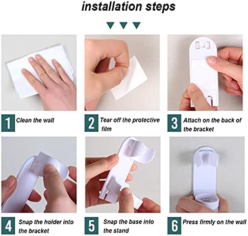 HEVIBK 4 pce,Electric Toothbrush Holder Wall Mounted, Self-Adhesive Toothbrush Holders for Bathroom, Universal Toothbrush Stand Holder, Non-Slip Electric Toothbrush Body Base Stander (White)