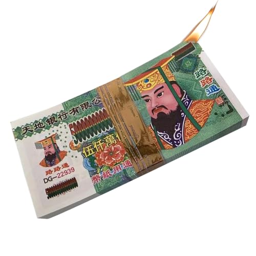 Joss Paper Ancestor Money - Dinero del infierno para bendición, accesorio de adoración, trae buena para el festival de Obon, festival de Qingming, culto de sacrificio