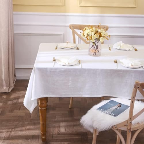 Nappe lin blanc Simple&Opulence linge de table poétique et authentique