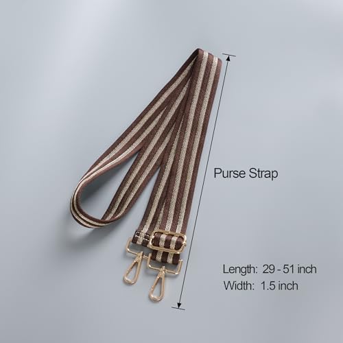 Image of chushui Herringbone Purse Strap Replacement Wide Adjustable Crossbody Strap with Metallic Thread,Woven Fashion Shoulder Bag Strap for Tote Handbag, Gold Silver Shimmer