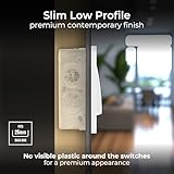 BG Electrical Double Wall Light Switch, Wide Rocker, 2 Way, Screwless Front Plate, Round Edges, Evolve, Pearlescent White, 20A, 16AX, PCDCL42WW - Image 3