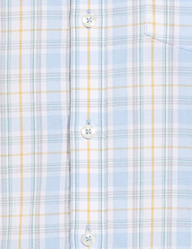 Image of Arrow Sports Checkered Oxford Slim Fit Casual Shirt Blue