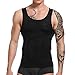 Taoqiao Kompressionsunterwäsche Männer Körper abnehmen Herren Tanktop figurformendes Unterhemd für Männer Sport Fitness Bodyshaper Bauchweg (Schwarz L)
