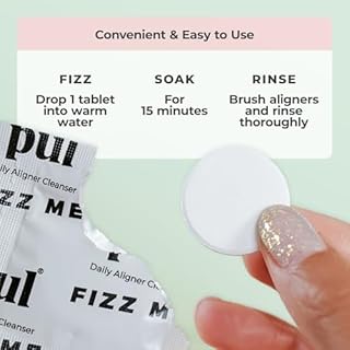 PUL Retainer Cleaner Tablets - Aligner Cleaner for Invisalign and Clear Aligners, Daily Retainer Cleaning Tablets and Denture Cleaner Tablets - Removes Odor, Stains and Plaque - 30 Day Supply