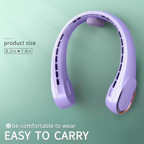 Image of FrSara Neck Fan, Portable Personal Fan Strong Wind, 4000mAh, 360 Cooling | Air Volume, No Hair Twisting, Air Volume On 2 Sides, Non-Slip, Quick Charge, Long Use Time, Gift for Women, Men, Birthday