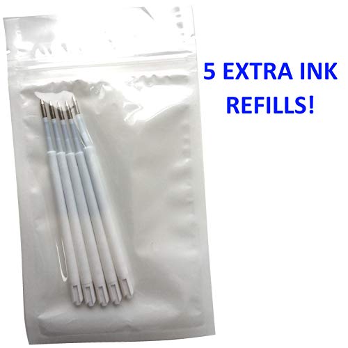 Super Big Fat Pens For Arthritis, Black Ink, Blue Body (Pack Of 5 Pens + 5 Extra Ink Refills) #TOP2