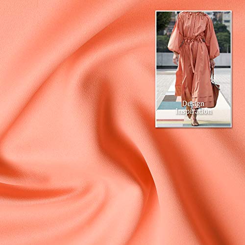 Dualife Light Peach Coral Colored Curtains 63 Inches Long 2 Panels Set Thermal Insulated Grommet Room Darkening Curtain Panels For Girls Bedroom 42 W X 63 L Inch Orange Coral #TOP3