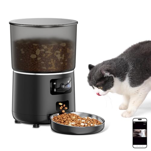 【4L大容量／ステンレス皿】猫用 自動給餌器 タイマー式 定量給餌 最大9回／日 デュアル電源 防詰まり・防虫設計 簡単お手入れ