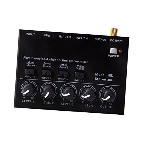 Harilla Mélangeur Audio Compact, mélangeur de Ligne DC 5V à Faible Bruit pour Les Clubs de de de sous-mélange Cover