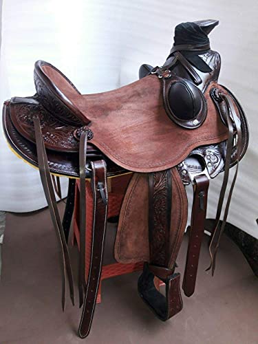 Equestrian Universe Selle Western en cuir robuste