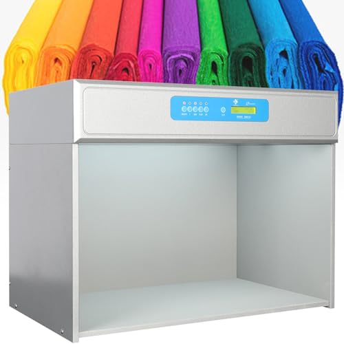 Color Matching Cabinet, 6 Light Sources Color Assessment Cabinet, Lab Color Matching Light Box Tester Machine, for Fabric Textile Clothes Printing