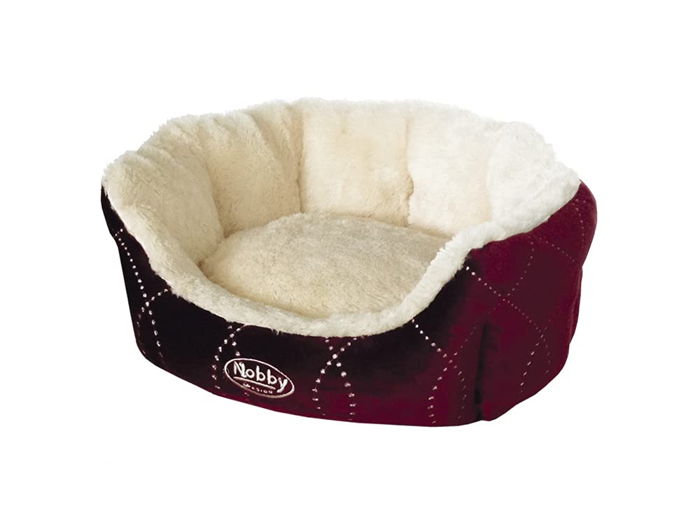 Nobby CENO Comfort Bed Oval Wine Red L x W x H: 45 x 40 x 19 cm