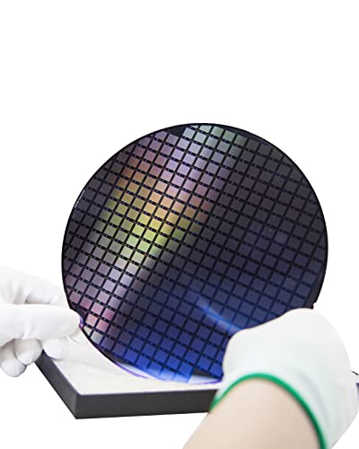 Wafer Silicon Art, Double Side Polished Uncut Ic Si Wafer, Integrated Circuit Real Chip, Can Be Used As A Geek Toy, Gift, Viewing, Collection, Exhibition, Decoration Or Teaching, 8 in