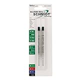 Schmidt P900 Ballpoint Tc Ball Parker Style Refill Medium, Black, 2 Pack Blister (SC58135)
