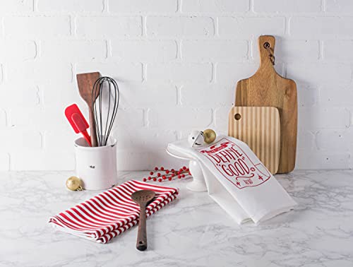 Image of DII Christmas Tea Towels Decorative Kitchen Dish Towel Set, 18x28, Dear Santa, 2 Piece
