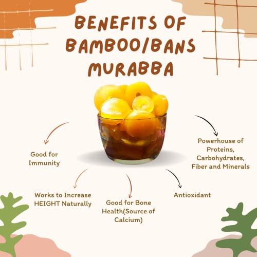 Image of CACTUS SPICES Organic Homemade Bamboo Murabba with Homemade Taste 800g