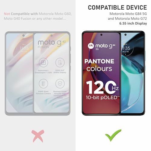Image of SupCares Tempered Glass for Motorola Moto G84 and Motorola Moto G72 (6.55 Inch) With Installation Kit | Military-Grade Gorilla Screen Protector | Edge to Edge Coverage | Black