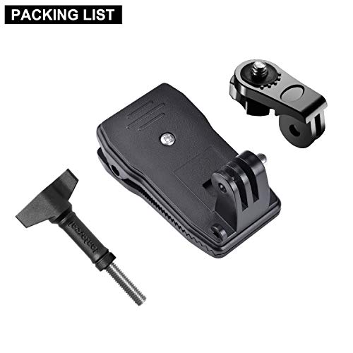 Fantaseal XM-1P-ETNE-JL2C 3In1 Powerful Anti-Slide 360° Rotary Action Cam Sports Camera Backpack Shoulder Strap Clip Mount Kit Quick Release Clamp Holder thumb #6