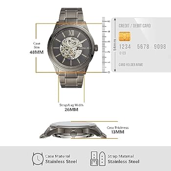 Fossil フォッシル FLYNN BQ2384 腕時計 スケルトン ガンメタ Fossil フォッシル FLYNN BQ2384 腕時計 スケルトン ガンメタ