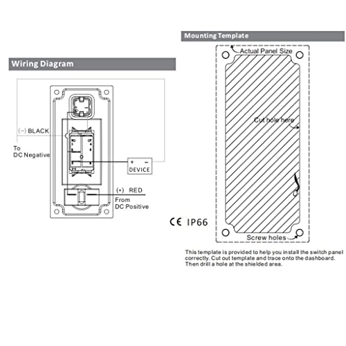 Deck Wash Rocker Switch Panel con protección IP66 e interruptor de control ON/OFF para barcos 2