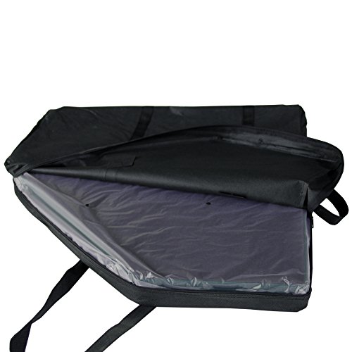 IDS Poker 48 Inch Folding Octagon Table Top Black Felt for Casino Game with Carrying Bag - Thumbnail 4