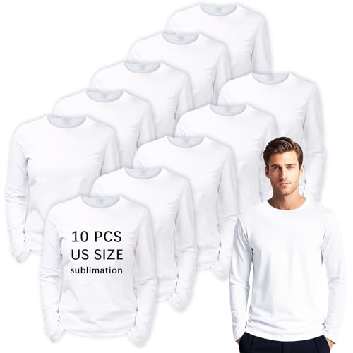 OKBA Sublimation Blank T-Shirts Round Collar Long Sleeves