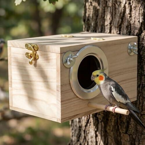 Maison à oiseaux en bois de qualité supérieure avec perchoir