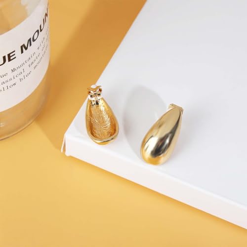 NEWITIN 12 Pairs Gold Clip On Hoop Earrings for Women Retro Chunky Hoop Earring Multiple No Piercing Fake Earring Clip On Earrings for Women3