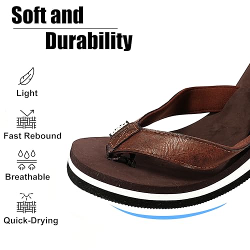 Flip-Flop for Men Sandals Casual Comfort Thong Sandals Canvas Strap Summer Outdoor Beach Slippers 8.5-123