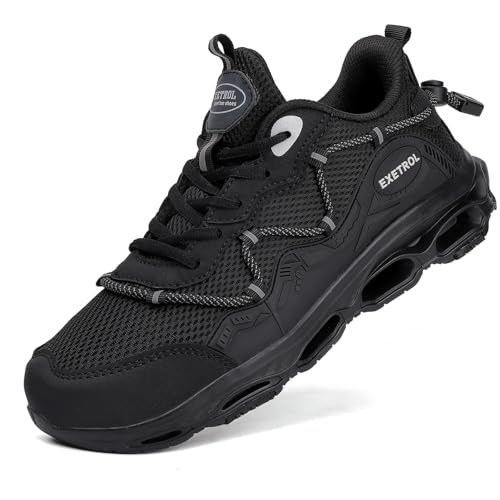 Steel Toe Sneakers for Men Women Composite Toe Safety Shoes Comfortable Lightweight Slip-Resistant Work Tennis Shoes for Construction Industrial Zapatos de Trabajo para Mujer Hombres