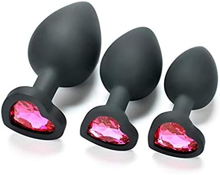 E Funny Toy P-Lug Black Silicone P-Lug Small,Middle,Larger Size You Can Choose with Different Color Gem,L Size Transparent