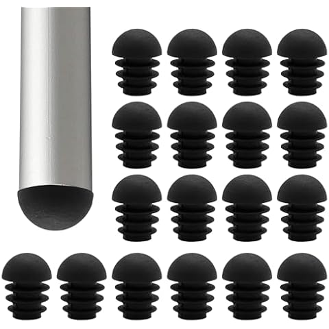 UOIENRT 32Pcs Round Plastic Plug, Tubing Post End Caps Black Furniture Feet Inserts for Table Chair Legs (5/8 Inch (16mm)) Cover