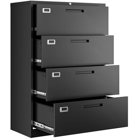 Letaya 4 Drawer Metal Lateral Filing Cabinet Cover